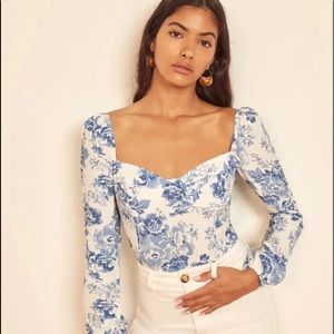 Reformation Reign Top size 2 - never worn color Olympia